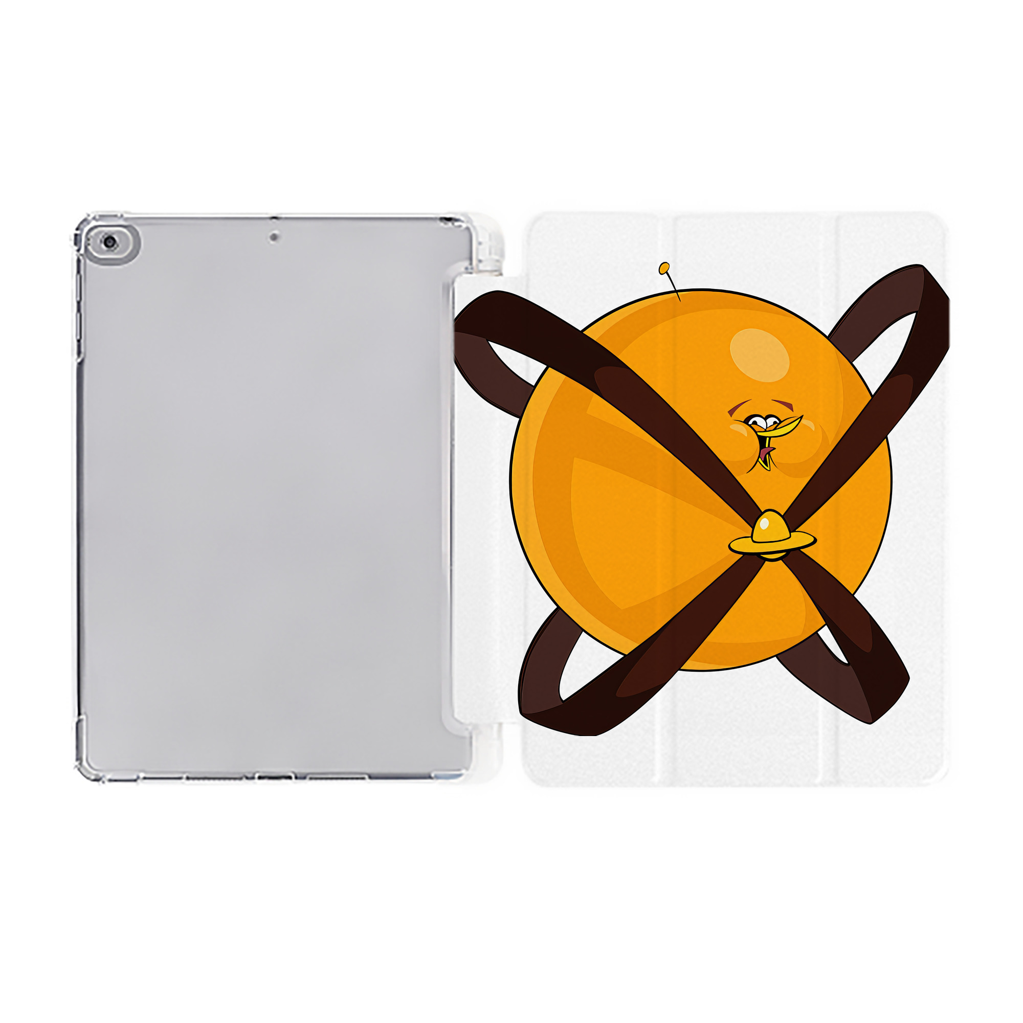 （画像用） Angry Birds アングリーバード IPad ケース ペン収納付き 三つ折りスタンド PUレザー×シリコン 対応機種9.5/10.5/10.9インチ